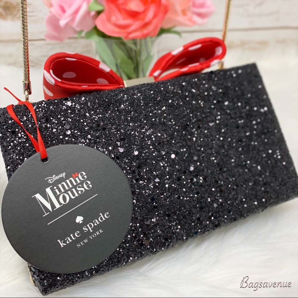 FIRM PRICE kate spade Minnie Mouse black clutch - Picture 6 of 8